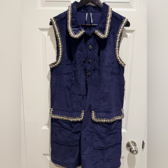 NWT By Anthropologie Size XL Collared Corduroy Mini Dress - Picture 5 of 12